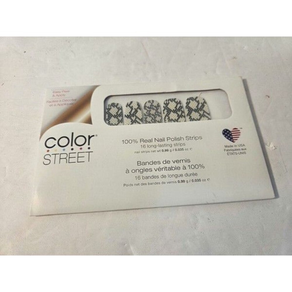 Color Street Heads or Scales Black/White Gloss Nail Polish Strips FDL051